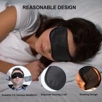 Comfortable Sleep Black Eye Mask - Blocks Light_img_3