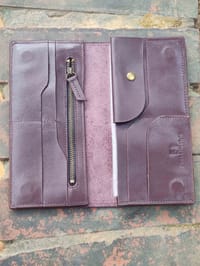 KROYSHALA Premium 100% Genuine Cow Leather Long Wallet – Black | Stylish & Spacious_img_6