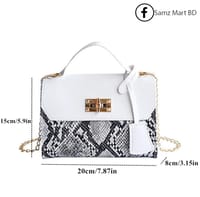 Gorgeous Snake leather pattern One Shoulder Bag Small_img_11