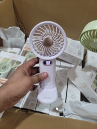 Portable Handheld Fan 5 Speeds 2400mAh BDigital Display Mini Pocket Fan Rechargeable 2.5W Powerful Wind Phone Holder Design Fans_img_1