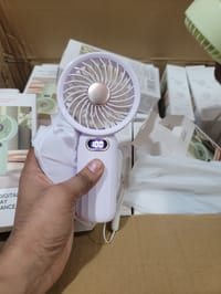 Portable Handheld Fan 5 Speeds 2400mAh BDigital Display Mini Pocket Fan Rechargeable 2.5W Powerful Wind Phone Holder Design Fans_img_4
