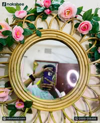 Rattan Mirror (RM02) + Rose vine_img_0