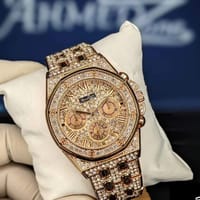 Iced Out Watch Rose Gold Color_img_2