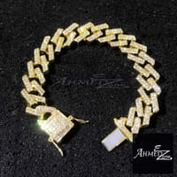 Trendy Golden Iced Out Bracelet_img_0
