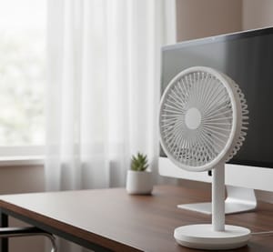 Xiaomi AISOLOVE F5 4000mAh Rechargeable Desk Fan – White Color
