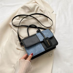 Trendy Patchwork Texture Handbag_img_3