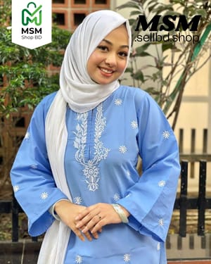 রেডিমেড এমব্রয়ডারি থ্রি-পিস (প্যান্ট ও ওড়না সহ)