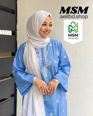 রেডিমেড এমব্রয়ডারি থ্রি-পিস (প্যান্ট ও ওড়না সহ)