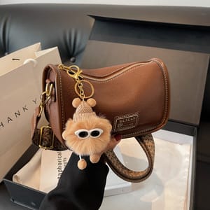 Boston Bag Fashion New Retro Versatile Crossbody Bag Popular Wide Shoulder_img_1