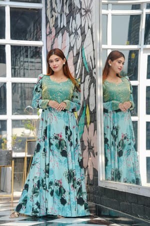 Luxury Momesa Alex Georgette Princess Gown