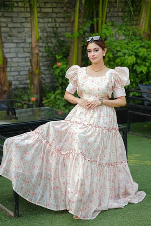 Eid 2026 Designer Princess Organza Tissue Long Gown