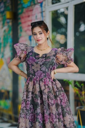 Adjustable Waist Princess Long Gown – Eid Special 2026 (XL–3XL)