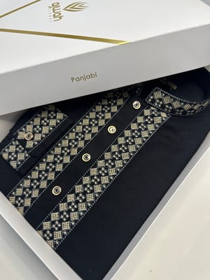 Black Regent Luxury Panjabi -A3B126