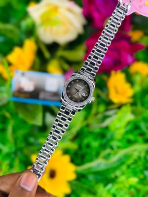⌚ Luxury Silver Women’s Watch with Crystal Bezel_img_1