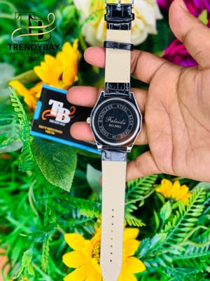 Xaleidu Premium Black Leather Classic Watch 50_img_4