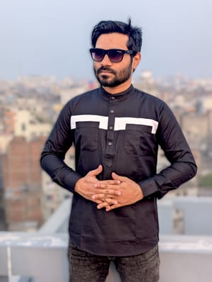 contrast cotton katua black color