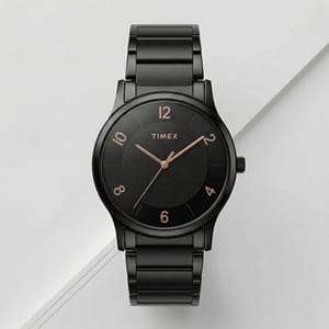 TIMEX Black Dial Stainless Steel Analog Watch