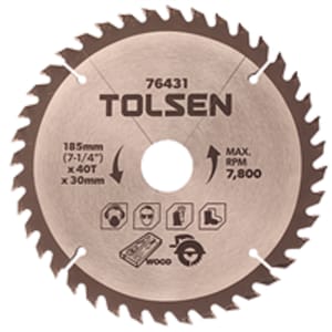 TOLSEN Circular Saw Blade (4-3/8" to 12") For Angle Grinder And Circular Saw Wood Cutting; 76410 | 76431 | 76451 | 76460 | 76461 | 76470
