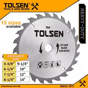 TOLSEN Circular Saw Blade (4-3/8" to 12") For Angle Grinder And Circular Saw Wood Cutting; 76410 | 76431 | 76451 | 76460 | 76461 | 76470_img_0