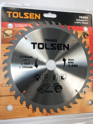 TOLSEN Circular Saw Blade (4-3/8" to 12") For Angle Grinder And Circular Saw Wood Cutting; 76410 | 76431 | 76451 | 76460 | 76461 | 76470_img_4