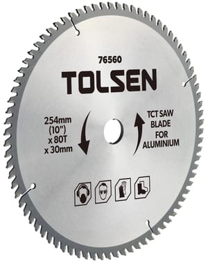 TOLSEN Circular Saw Blade ( 10" | 12") For Aluminum Cutting; Model: 76560 | 76570