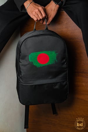 Bangladesh Pride Backpack – Black with Bold Flag Design for Patriotic Style