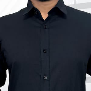 Signature Solid Black Oxford Shirt_img_2