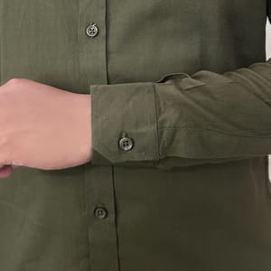 Signature Solid Olive Oxford Shirt_img_3