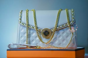 Ultra Premium Luxury Ladies Bag || Black Leather || White Leather_img_0