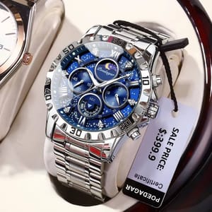 POEDAGAR 973 Luxury Watch for Man Quartz Sports Men watch Luminous Stainless Steel ( Free Home Delivery 🔥)_img_4