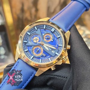 Edifice Master Grade || Japan Movement |Blue Belt | Gold Bezel_img_3