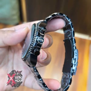 Edifice Master Grade || Japan Movement | Chain Style | Full Black_img_2