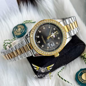 Rolex AA Grade || Dual Tone || Grey Diamond Stone_img_2