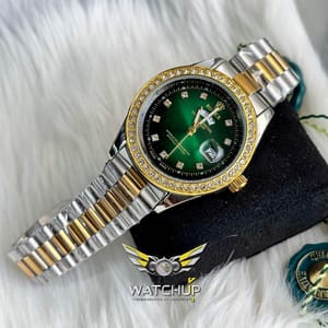 Rolex AA Grade || Dual Tone || Green Diamond Stone_img_1