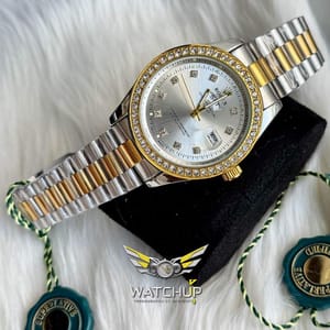 Rolex AA Grade || Dual Tone || White Diamond Stone_img_3