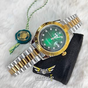 Rolex AA Grade || Dual Tone || Green Diamond Cut_img_0