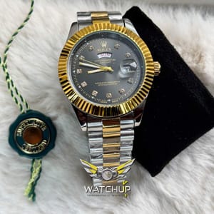 Rolex AA Grade || Dual Tone  || Grey Diamond Cut_img_2