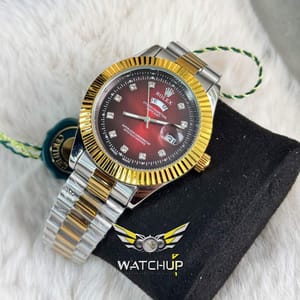 Rolex AA Grade || Dual Tone  || Red Diamond Cut_img_1