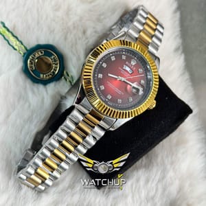 Rolex AA Grade || Dual Tone  || Red Diamond Cut_img_2