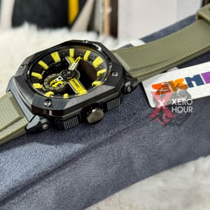 SKMEI 2272 || 3 Timer || Green & Black || Waterproof watch_img_1