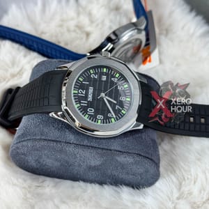 SKMEI Aquanaut || Black dial silver Bezel || Waterproof_img_1