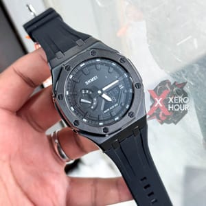 SKMEI 2243 || Dual Timer || Full Black | SS Blody || Silicon Strap_img_3