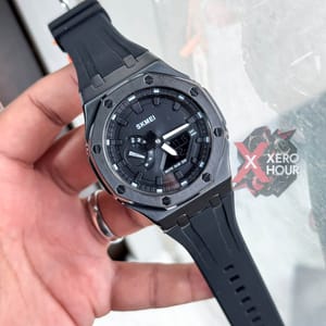 SKMEI 2243 || Dual Timer || Full Black | SS Blody || Silicon Strap_img_4