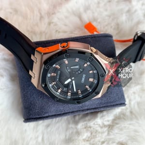 SKMEI 2243 || Dual Timer ||Black Rose Gold 1990  | SS Blody || Silicon Strap_img_3