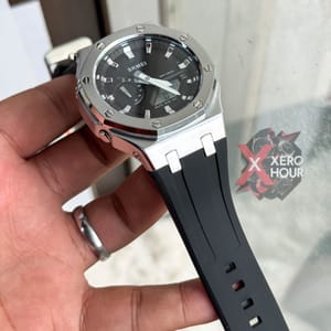 SKMEI 2243 || Dual Timer ||Silver & Black | SS Blody || Silicon Strap_img_2