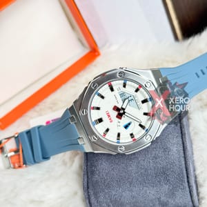 SKMEI 2243 || Dual Timer ||Silver & Sky Blue Multi color | SS Body || Silicon Strap_img_2