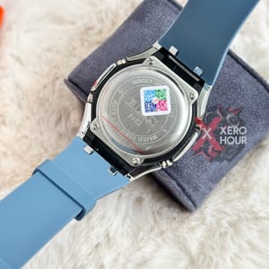 SKMEI 2243 || Dual Timer ||Silver & Sky Blue Multi color | SS Body || Silicon Strap_img_3