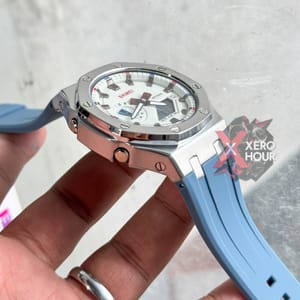 SKMEI 2243 || Dual Timer ||Silver & Sky Blue Multi color | SS Body || Silicon Strap_img_6