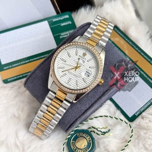 Rolex New Limited Edition || White Wave Pattern || SS Body || Dual Tone_img_3