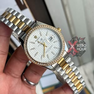 Rolex New Limited Edition || White Wave Pattern || SS Body || Dual Tone_img_4